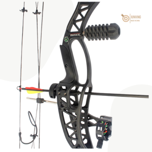 Junxing M127 Compound Bow Black Hunting Bow with Fiberglass Limbs (2)
